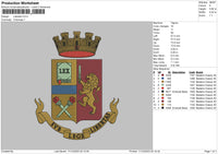 Crown1123 Embroidery File 6 sizes