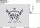 Libertetext Embroidery File 6 sizes