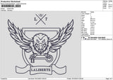 Libertetext Embroidery File 6 sizes