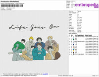 Life Goes On Embroidery File 4 size