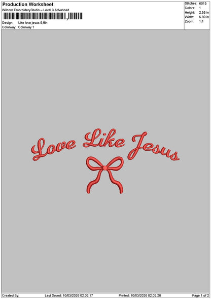 Jesustext 1003 Embroidery File 6 sizes