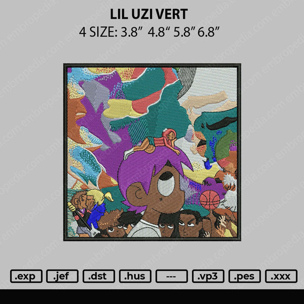 Lil Uzi Vert Embroidery File 4 sizes
