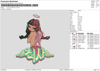 Uzi Cartoon V2 Embroidery File 6 sizes