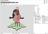 Uzi Cartoon V2 Embroidery File 6 sizes