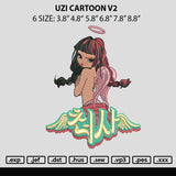 Uzi Cartoon V2 Embroidery File 6 sizes