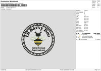 Savvy Bee Embroidery File 6 sizes