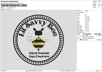 Savvy Bee Embroidery File 6 sizes
