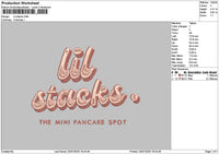 Stackstext Embroidery File 6 sizes