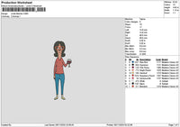 Girl 3011 Embroidery File 6 sizes