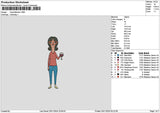 Girl 3011 Embroidery File 6 sizes