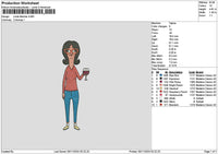 Girl 3011 Embroidery File 6 sizes