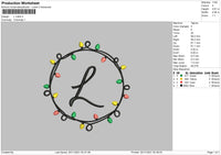 L Initial Embroidery File 4 size