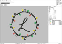 L Initial Embroidery File 4 size