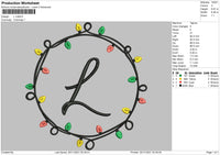 L Initial Embroidery File 4 size