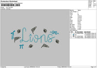Lionstext Embroidery File 6 sizes