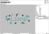 Lionstext Embroidery File 6 sizes