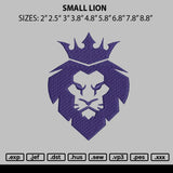 Small Lion Embroidery File 6 sizes