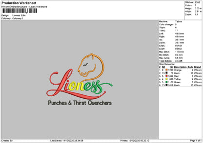 Lonesstext 1510 Embroidery File 6 sizes
