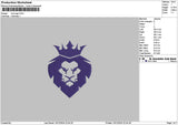 Small Lion Embroidery File 6 sizes