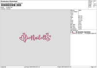 Liznailztext Embroidery File 6 sizes