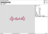 Liznailztext Embroidery File 6 sizes