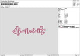Liznailztext Embroidery File 6 sizes