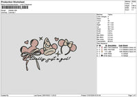 Mickeypink 001 Embroidery File 6 sizes