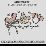 Mickeypink 001 Embroidery File 6 sizes