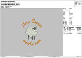 Sheeptext 01 Embroidery File 6 sizes