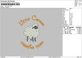Sheeptext 01 Embroidery File 6 sizes