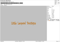 Little Leopard Embroidery File 6 sizes
