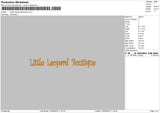 Little Leopard Embroidery File 6 sizes