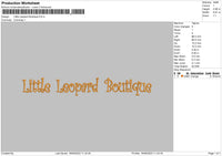 Little Leopard Embroidery File 6 sizes