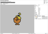 Little Miss Curious Embroidery File 4 sizes
