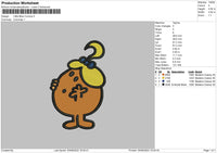 Little Miss Curious Embroidery File 4 sizes