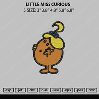 Little Miss Curious Embroidery File 4 sizes