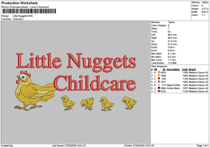 Nuggetstext 2703 Embroidery File 6 sizes