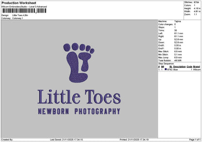Toestext Embroidery 2 Files