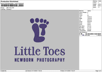 Toestext Embroidery 2 Files