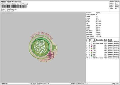 Littletext 1109 Embroidery File 6 sizes