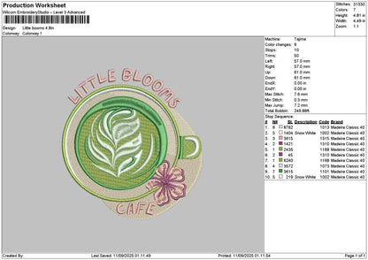 Littletext 1109 Embroidery File 6 sizes