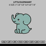 Little Elephant Embroidery File 6 sizes