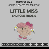 Misstext 1105 Embroidery File 6 sizes
