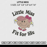Little Miss Embroidery File 5 sizes