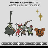 PumpkinHalloween 1110 Embroidery File 6 sizes