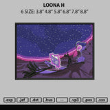 Loona H Embroidery File 6 sizes