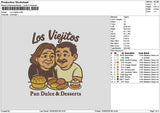 Viejitostext Embroidery File 6 sizes
