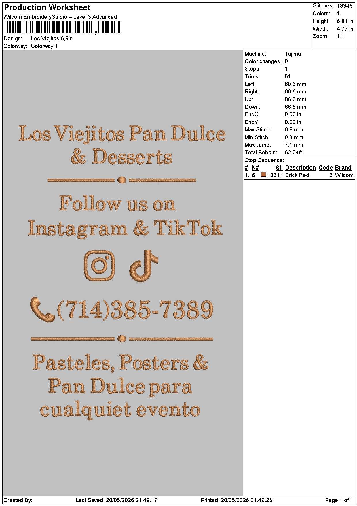 Viejitostext Embroidery Machine Design File 6 sizes