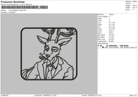 Louis Beastars Icons Embroidery File 4 size