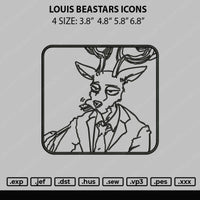 Louis Beastars Icons Embroidery File 4 size